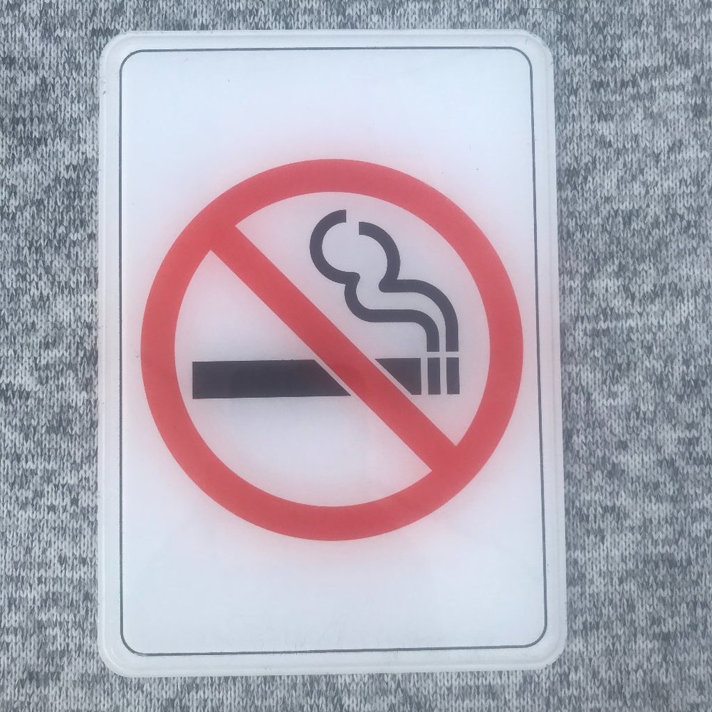 "NO SMOKING" Sign 7x5 Inch